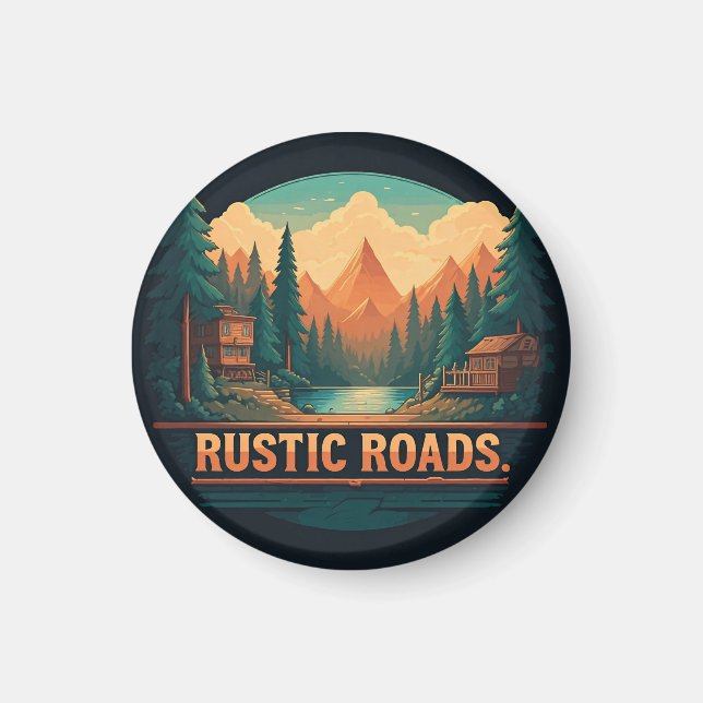 Rustikale Straßen Magnet (Vorne)