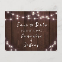 Rustikale Streichellichter Save the Date Hochzeit