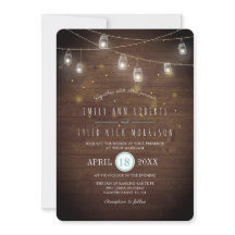 Rustikale Streicher von Mason Jars Fireflies Hochz