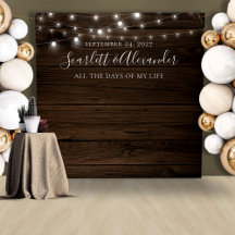 Rustikale String-Lights-Hochzeitskugel