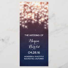 Rustikale String Lights Hochzeitsprogramme Programm