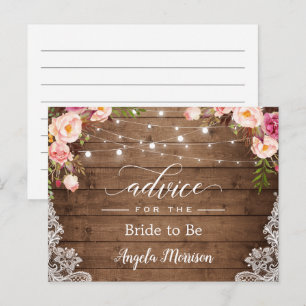 Rustikale String Lights Spitzenbläserkarte Postkarte