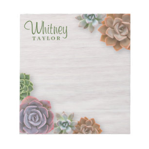 Rustikale Sukkulatur Notizblock