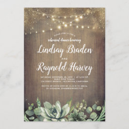 Rustikale Sukkulente Probe Einladung