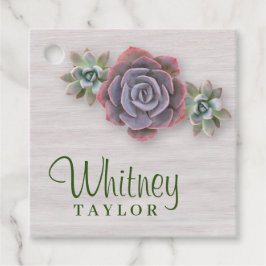 rustikale Sukkulturen Geschenkanhänger