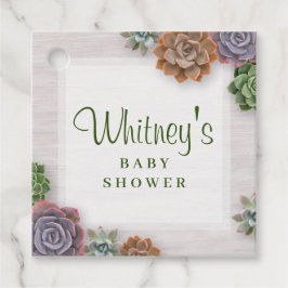 rustikale Sukkulturen Geschenkanhänger