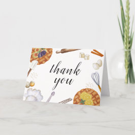 Rustikale Süsse Backkuchen Kinderdusche Dankeskarte