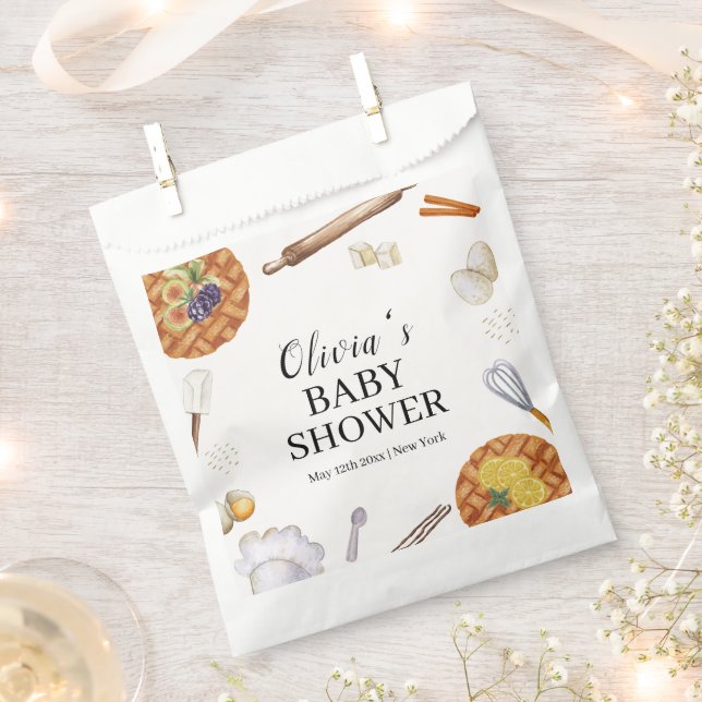 Rustikale Süsse Backkuchen Kinderdusche Geschenktütchen (Ausgeschnitten)