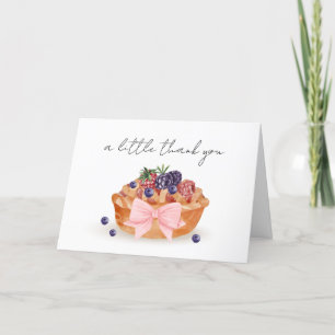 Rustikale Süsse Pie Berry Bow Kinderdusche Dankeskarte