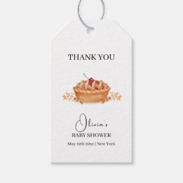 Rustikale Süsse Pie Cherry Fall Baby Dusche Geschenkanhänger