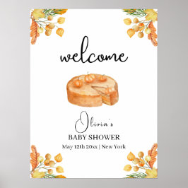 Rustikale Süsse Pumpkin Pie Fall Baby Dusche Willk Poster
