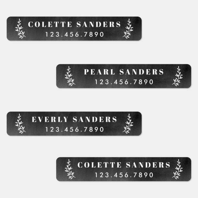 Rustikale Tafeleisen auf Namensschildern Etiketten (Gruppe)