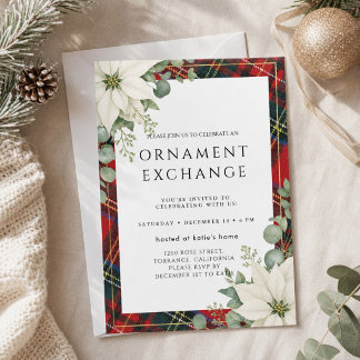 Rustikale Tartan Karo Elegante Schriftzug Feierpar Einladung