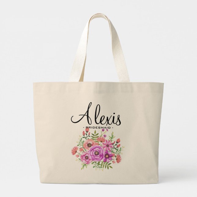 Rustikale Tasche der Blumenbrücke - Personalisiert (Rückseite)