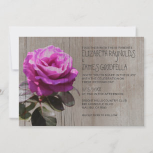 Rustikale Tea Rose Hochzeitseinladungen Einladung