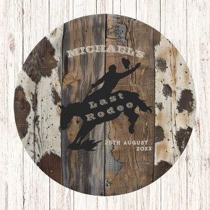 Rustikale Teller aus Holzpapier   Rodeo Bachelor W