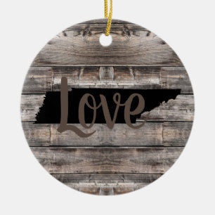 rustikale TENNESSEE-LIEBE in Skripten   Keramik Ornament
