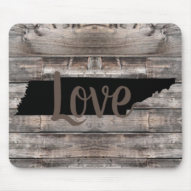 rustikale TENNESSEE-LIEBE in Skripten Mousepad (Vorne)