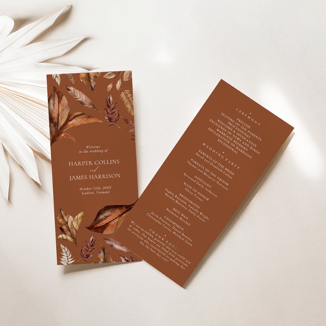 Rustikale Terracotta-Blätter Hochzeitsfeier (Von Creator hochgeladen)