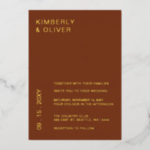 Rustikale Terracotta Burnt Orange Moderne Hochzeit