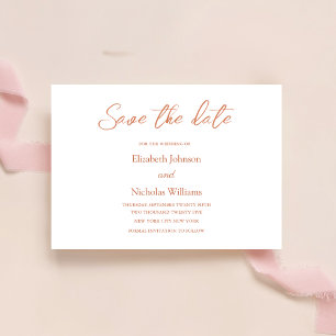 rustikale Terracotta Herbst elegante einzigartige Save The Date