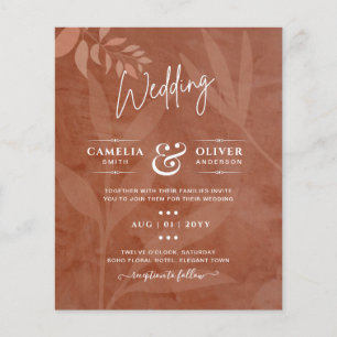 Rustikale Terracotta-Overlay-Hochzeit Flyer