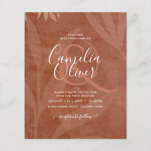 Rustikale Terracotta-Overlay-Hochzeit Flyer