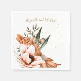 Rustikale Terracotta Rodelbahn mit Aussicht Serviette