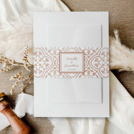 Rustikale Terracotta Wedding Einladungsbanderole