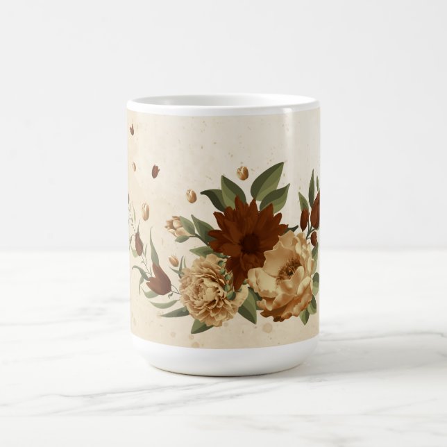 rustikale Terrakotta Blumengrün Kaffeetasse (Mittel)