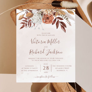Rustikale Terrakotta-Hochzeit im Herbststil