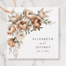 Rustikale Terrakotta Pampas Boho Blumen Hochzeit i Geschenkanhänger