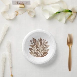 Rustikale Terrakotta-Wildblumen-Boho-Frühlingsstil Pappteller