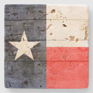 Rustikale Texas-Flagge Steinuntersetzer