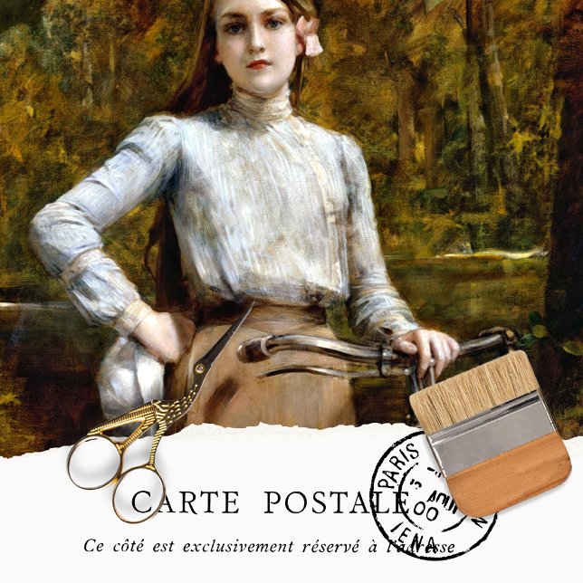 Rustikale Textur Frau Vintages Fahrrad Seidenpapier (Von Creator hochgeladen)