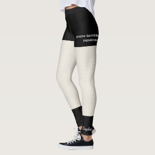 Rustikale Texturbrille mit schwarzen Fake-Shorts Leggings