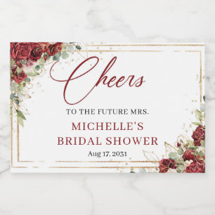 Rustikale, tiefrote und Vintage Rose, Goldrahmen