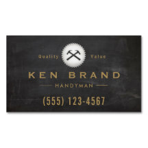 Rustikale Tischlerhammer Saw Construction Logo Bus