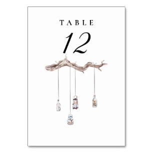 Rustikale Tischnummer