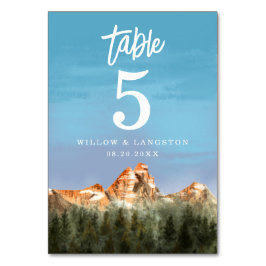 Rustikale Tischnummer für Hochzeiten