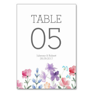 Rustikale Tischnummer für Hochzeiten im Wasser