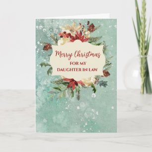 Rustikale Tochter im Gesetz frohe Weihnachten Karte