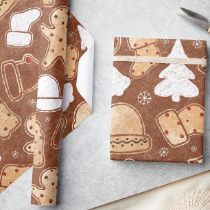 Rustikale traditionelle Weihnachtsgebäck Freude, Geschenkpapier