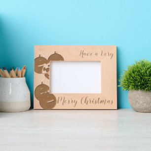 Rustikale Trendy haben ein sehr frohes Weihnachtsf Geätzte Rahmen