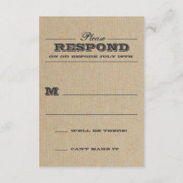 Rustikale Trophie Graue Reaktion RSVP Karte