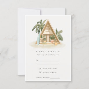 Rustikale Tropical Palm Beach Shack Wedding Rsvp
