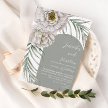 Rustikale tropische Blumenblätter und Archensehen