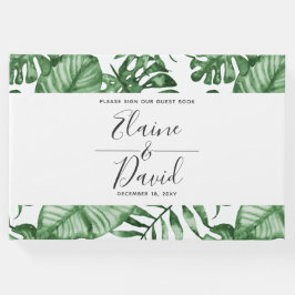 Rustikale tropische Natur Botanische Grünpflanzen  Gästebuch