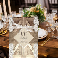 Rustikale Tür Hochzeit Beige Lace Wood Burlap schr