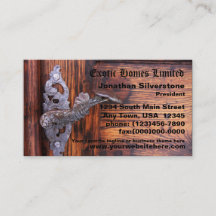 Rustikale Tür-Visitenkarten